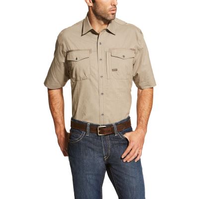 Ariat Work: Rebar Workman Camisa Hombre - Kaki (OCKIW4902)